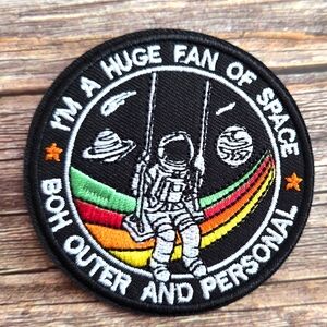 Im A Huge Fan Of Space Galaxy Astronaut Funny Iron On Patch